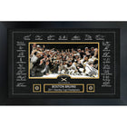 Boston Bruins 2011 Stanley Cup Replica Signature Frame with Game-used Net - Framed Print - 35" x 23"-Premium print framed