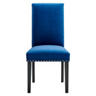 Modway Parcel Performance Velvet Dining Side Chairs - Navy - 2 Pack-9