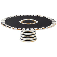 Maxwell & Williams Regency Black Round Footed Cake Stand - 28 cm-Handwashing Recommended