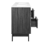 Modway Render 48" Double Sink Bathroom Vanity - Charcoal/White-Ceramic Double Sink Basin