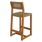Modway Reed 40" Outdoor Outdoor Teak Wood Counter Stool - Natural-Fully Assembled