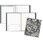 Cambridge 2027 Large Weekly/ Monthly Planner - 11-1/4" x 9" - Denim Blooms - Bilingual-12 months of weekly/monthly planning