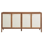 Modway Capri 65" Wood Grain Sideboard Storage Cabinet - Walnut-Assembly Required