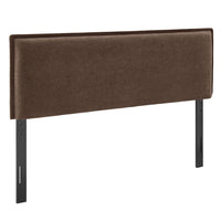 Modway Camille Upholstered Linen Blend King Size Headboard - Cocoa-Woven Linen Blend