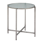 Zuo Vetro Side Table - Silver-Colour: Silver