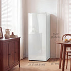 HOMCOM Compact Upright Freezer for Home - 7.0 cu. ft. - White-Adjustable glass shelves create flexible storage levels with ease