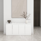 Manhattan Comfort Griffin 62" Modern 4-Door Sideboard - White-Recommended for up to 60" TV