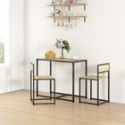 HOMCOM Industrial 3-Piece Small Space Dining Set - Oak-Stylish modern design makes it able to fit in any decor