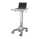Amer Mounts Light Pedestal Medical Cart with Laptop Bar Mount-Height Adjust (From Floor): 833 mm to 1233 mm