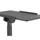 Uplite Height Adjustable Mobile Desk - Sit-Stand Tilting Overbed Table with Wheels - Black-The weight capacity is 17.6 lbs / 8kg