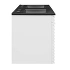 Modway Render 48" Wall-Mount Bathroom Vanity - White/Black-Ceramic Sink Basins