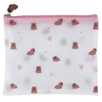 Merangue Capybara Frosted Flat Pouch-Frosted Pencil pouch