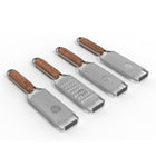 Minimal Graters with Wooden Handle - 4 Pack-Non-slip end for added stability