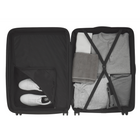 Bugatti Tokyo Collection 30.25" Hardside Checked Spinner Luggage - Black-Telescopic trolley handle with multi-stage locking heights