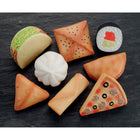 Yellow Door Sensory Play Stones - Foods of the World-The set contains the following eight foods: bao bun, empanada, kalitsounia, pizza, samosa, spring roll, sushi and taco