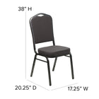 Flash Furniture HERCULES Series Crown Back Stacking Banquet Chair - Silver Vein Frame - Grey Fabric-2.5'' Thick Seat Cushion