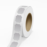 JAM Paper Standard Label Rolls - Vintage Frame - 2 1/2 x 3 - Silver Metallic Foil - 125 Labels/Roll-Colour: Durable Silver Shiny Foil | Make your mail stand out with colourful shipping address labels.