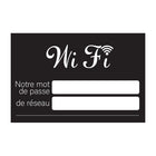 Cosco WiFi Password Sign - 6" x 4" - French Text-This rewritable WiFi password sign features French text to clearly share network information with French-speaking guests