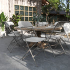 Flash Furniture HERCULES Series Premium Beige Plastic Folding Chair - 10 Pack-Non-Marring Floor Caps