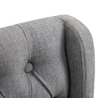 HOMCOM Tufted Armless Bar Stool High Chair - Grey - 2 Pack-Colour: Grey