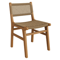 Modway Rowe Outdoor Teak Wood Dining Chair - Natural-Teak Wood Frame