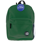 BAZIC Products Classic 17" Backpack - Green - 2 Pack-Comfortably padded, adjustable shoulder straps and carrying handle