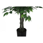 Monarch Specialties 58" Artificial Indoor Ficus Tree - Floor - Black Pot-No assembly required: product dimensions: 32 in. L x 32 in. W x 58 in. H