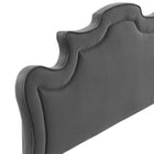 Modway Evangeline Performance Velvet Twin Headboard - Charcoal-Dense Foam Padding