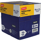 Staples FSC-Certified Multiuse Bright White Paper - 22 lb. - 8.5" x 11" - White - 2500 Sheets-Guaranteed for use with laser and inkjet printers and copiers