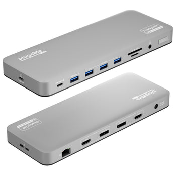 Plugable USB-C DUAL 4K Monitors 100W Laptop Docking Station