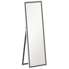 HOMCOM Full Length Mirror Standing Leaning Wall - 21" W x 64" H - Grey-64" x 21" (162.6 x 53.3 cm) big mirror offers complete full-body reflection 