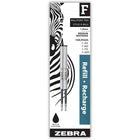 Zebra F-Refill Medium Poin - Black - 2 Pack-Ball Point Pen Refill, Black Ink