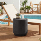 HOMCOM Concrete Finish Side Table - Charcoal Grey-Features four adjustable foot pads for balance on any surface