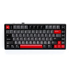 Cybeart X75 Rhino TKL CNC Aluminium Wireless RGB Gaming Keyboard - Black/Red/Grey-Compact 75% layout with 81 keys for optimized desk space and full functionality - perfect for gaming, typing, and productivity