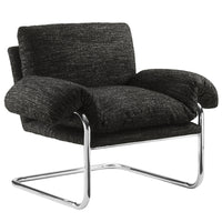 Modway Ansel Boucle Fabric Accent Chair - Charcoal-Boucle Fabric Upholstery