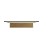 Manhattan Comfort Vernon 62.99" Mid-Century Modern Floating Entertainment Center - Off White and Cinnamon-Home Assembly Required. All Hardware Included