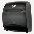 Scott Essential Automatic Hard Roll Towel Dispenser - for Purple Core Scott Roll Towels - 12.70" x 15.76" x 9.57" - Black-Black