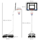 Soozier 7' - 8.5' Height Adjustable Basketball Hoop Stand-Base can be filled with sand or water, keeping it firmly to the ground 
