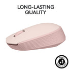 Logitech M170 Wireless Mouse for PC, Mac, Laptop, 2.4 GHz with USB Mini Receiver - Rose-Easy Navigation: Thanks to controlled line-by-line scrolling and optical tracking, M170 Logitech Mouse has smooth and accurate cursor control on almost any surface
