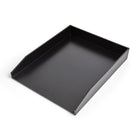 TRU RED Front Load Stackable Plastic Letter Tray - Black-Black plastic letter tray holds up to 200 sheets without bowing. Use stand alone or mix and match with other pieces