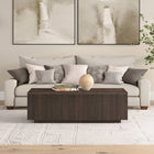 Hudson&Canal Reyes 48"W Rectangular Coffee Table - Alder Brown-Features easy assembly