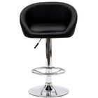 Modway Marshmallow Bar Stool - Black-Chrome Plated Steel Base