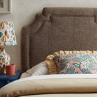 Modway Magnolia Upholstered Fabric Twin Size Headboard - Mocha-Traditional Style Silhouette
