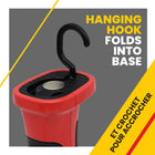 Bell+Howell Wide Beam Flashlight - Red-Includes hanging hook