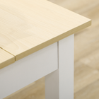 HOMCOM Scandinavian Dining Table with Wood Effect Top & Thick Legs for 4-6 - Oak-Assembly is required