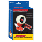 BAZIC Products Rubber Grip Premium Comfort Packing Tape Dispenser - 2 Pack-Durable roller applies even pressure