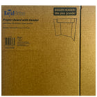 Royal Brites Tri-Fold Display Board With Header - 36" H x 48" W - White-Self standing
