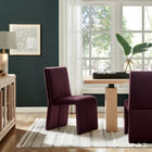 Modway Emory Upholstered Performance Velvet Dining Side Chair - Mulberry-Sturdy Wooden Frame