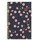 Blueline 13 Months Weekly/Monthly Academic Planner - July to July - 8" H x 5" W - Blossom Design - Bilingual-Ruled weekly layout