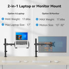 ShoppingAll Fully Adjustable Laptop Mount - Black-Store your cables and tension adjustment wrenches with built-in cable management clips